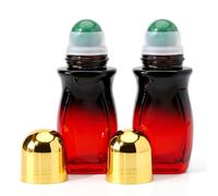 Bottiglie Rotolo Vuote, Confezione da 2 Bottiglie Roller Vuote Rullo in Naturale Applicatore di Olio Ricaricabile in Vetro Ambrato, 30 ml