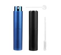 Bottiglie spray ricaricabili per profumo, 2 pezzi, 10 ml, rotanti, da viaggio, dopobarba, con strumenti di ricarica, per vacanze e serate fuori, uomini e donne