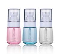 Bottiglie Spray Vuoto Trasparente Flacone Spray Plastica Fine Nebbia Bottiglia Set da Viaggio Bottiglie di acqua di Trucco Spruzzatore 30ml per Prodotti da Toilette Cura della pelle Pulizia 3 Pezzi