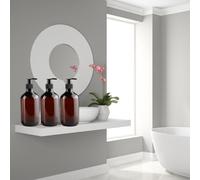 Bottiglie vuote in PET marrone da 500 ml con pompa lozione per prodotti capelli