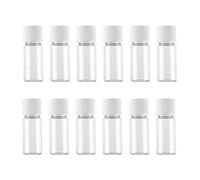Bottiglie vuote in plastica trasparente ricaricabile portatile da 30 ml, con tappo a vite, piccoli contenitori da viaggio, per liquidi, lozioni, shampoo, corpo, crema per mani (bianco)