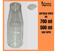 Bottiglie vuote in vetro per salsa passata di pomodoro bottiglia con tappi tappo