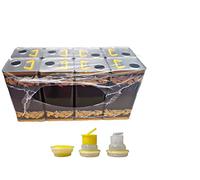 BOTTIGLIERI CASALINGHI Lattina in Metallo per trasporto Olio, contenitore 5 litri, con Maniglia in Plastica Extraforte Antiruggine, Confezione da 8 pezzi con tappo autosigillante