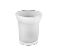 Bottiglioni Linea Bath Ricambio Vetro Satinato Porta Bicchiere Bagno Diametro Bocca 80mm Diametro Corpo 60mm Dimensione Standard