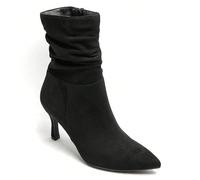 Bottines à talon aiguille avec tige plissée - Eleganza chic in simili daim et cuir È il momento perfetto per toccare i tuoi piedi, i tuoi piedi stanno imbottigliando, sei in forma, sei in forma, è sil