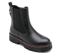 Bottines chelsea à semelle crantée, empiècements élastiques et boucle decorative à l'arrière. Un essentiel chic e confortevole per l'automne-hiver. Ces bottines chelsea à semelle épaisse combinando el