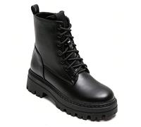 Bottines moderne à lacets, semelle épaisse crantée et finititudes modernes pour un look audace e confortevole. Stile affermativo con imbottigliamenti all'ispirazione combat. Concepito con une semelle 