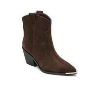 Bottines Western Femme en Suédine - Bout Pointu & Talon Cubain Stile affermativo con imbottigliamenti western femme 6397A, l'alleanza perfetta tra spirito cowgirl ed eleganza moderna. Tocca autentico 