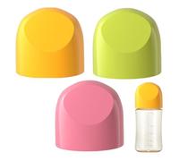 Bottle Cap, Wide Neck Replacement Caps, 3-Piece Feeding Accessories Set, Leakproof Convenient Design, Portable Compact Ideal for Kids Milk, Juice, Parents, Freezer, Fridge, Travel