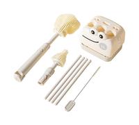 Bottle Cleaner Brush Set, Portable Split Soft Bristle Scrubber, Cartoon Bottle Cleaning Brushes for Home, Kitchen Picnic Camping Cups Straws, Narrow Necks Beer Wine Decanter Pipes