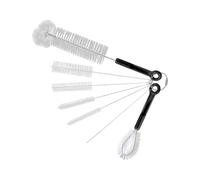 Bottle Cleaning Brush Set - Bottle Scrubber | Straw Cleaner Brush | 7 Pieces, Bendable, Multifunctional for Narrow Neck Bottles Wine Decanters Pipes Cup Lids