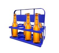 Bottle Crate, Beverage Holder with Foldable Design, Reusable 8-Pack Beer Carrier Fits Bottles Up to 3.43in Diameter, for Parties, Picnics, Tailgates, Camping, Home Bar, Gatherings