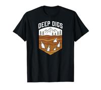Bottle Digging Deep Digs Mudlarking Glass Hunter Maglietta con Stampa Grafica Economica