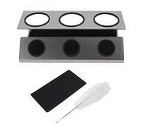 Bottle Drying Rack 304 Stainless Steel | 3 Hole Design for Soda & Water Bottles | Sturdy Kitchen Drain Rack with Silicone Pad/Dishwasher Safe/Space Saver
