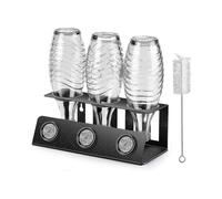 Bottle Holder, Triple Drip Holder with Removable Drip Tray And Lid Holder, Drip Stand for Sodastream Crystal And Emil Bottles