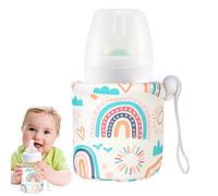 Bottle Insulated Cover - Thermal Milk Bottle Warmer Sleeve for Feeding | Zippered Protective Bottles Holder with Insulation Layer, Travel Breastmilk Container Accessory for Diaper Bag Nursery