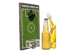 Bottle Opener - Soccer Field Shape Manual Tool, Bottle Lid Opener with Collector, Fun Bar Accessory for Soccer Fans | Easy Open Tool for Wine Beverage Bottles | Kitchen Party Restaurant Gadget