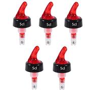 Bottle Pourer - Delaman Liquor Pourer Pourer Bar Porzionatore Liquore 5 pezzi (Color : Red, UnitCount : 5cl)