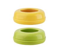 Bottle Screw Collars - Feeding Cup Nipple Rings, Food Grade Leak Proof Bottle Accessories, Replacement Secure Fit Lids | Pack Of Five Infant Feeding Bottles Collar Rings For Daily Use