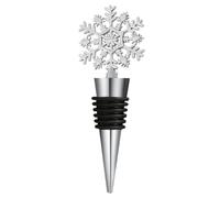 Bottle Stoppers - Christmas Alloy Wine Toppers Snowflake Sealer For Liquor Beer Home Bar Office Restaurant | Zinc Alloy With Elegant Design, Reusable Wine Stopper