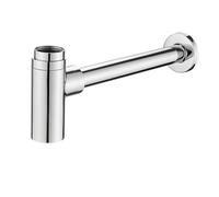Bottle Trap Brass Round Siphon Rubbed Bronze Bathroom Vanity Basin Pipe Waste With Pop Up Drain(Silver 1)