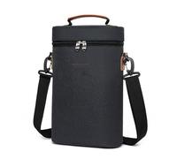 Bottle Wine Bag Carrier - Insulated Cooler Tote for Two Bottles | Leakproof Portable Carrying Case with Handle, Stylish Travel Organizer for Picnics, Beach Trips, Camping, Christmas, Restaurant