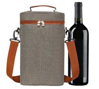 Bottle Wine Carrier Tote, Insulated Wine Cooler Bag, Wine 2 Bottle Carrier, Leakproof Wine Carrier, Portable Wine Tote Bag, Wine Carrying Case, BYOB Wine Carrier, Travel Wine Carrier, Insulated Wine