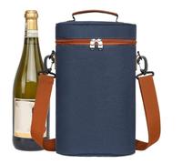 Bottle Wine Tote Bag, 2 Bottle Cooler Tote Bag, Insulated Wine Carrier, Leakproof Wine Carrying Case, Portable Wine Carrier with Handle, Insulated Bottle Wine Tote, Wine Carrier Tote for Christmas