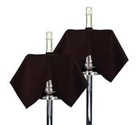 BOTTLECLOTHS - Original Collection, Panni per Bottiglie per Portaghiaccio, Cotone, 54 cm, Foro Centrale, Cerchio Cucito (Nero, Confezione da 2)