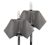 BOTTLECLOTHS - Original Collection, Panni per Bottiglie per Portaghiaccio, Cotone, 54 cm, Foro Centrale, Cerchio Cucito (Platino, Confezione da 2)