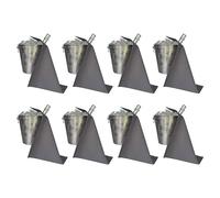 BOTTLECLOTHS - Original Collection, Panni per Bottiglie per Secchiello per il Ghiaccio, Cotone, 42 cm, Foro ad angolo, Cerchio Cucito (Platino, Confezione da 8)
