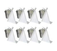 BOTTLECLOTHS - Original Collection, Panni per Bottiglie per Secchiello per il Ghiaccio, Cotone, 42 cm, Foro ad angolo, Cerchio Cucito (Bianco, Confezione da 8)