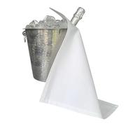 BOTTLECLOTHS - Original Collection, Panno per Bottiglie per Secchielli del Ghiaccio, Cotone, 42 cm, Foro ad angolo, Cerchio Cucito (Bianco, Confezione da 1)
