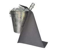 BOTTLECLOTHS - Original Collection, Panno per Bottiglie per Secchielli del Ghiaccio, Cotone, 42 cm, Foro ad angolo, Cerchio Cucito (Platino, Confezione da 1)