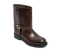 Bottles motards femme à boucle latérale - cuir synthétique noir ou marron Adotta un'affermazione di stile avec bottes motards a femme, una presunzione e una sintesi di qualità e qualità nella classe n