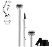 Bottom Eyelash Stamp Kit,Bottom Lash Stamp, 2 In 1 Eyeliner Bottom Lashes Stamp,Lower Eyelash Stamper with Ink, 2 Colors Waterproof & Lasting Lower Lash Stamp Set,Natural Eye Makeup Tool (Black)