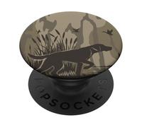 Bottom Lands Camo - Cane da caccia mimetico per cacciatori all'aperto PopSockets PopGrip Adesivo