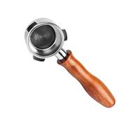 Bottomless Portafilter - 54mm Coffee Portafilter Handle | Stainless Steel Coffee Filter - Espresso Machine Handle with Solid Wood Grip for Precise Extraction Even Coffe Puck Brewing Ideal