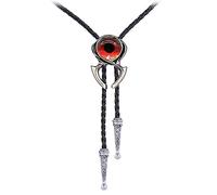 Bottone Bolo Tie per gli uomini Devils Eye Cowboy Cravatta Rustics Collana Accessori Costume per le Donne Vintage Bolo Cravatte Gioielli Cravatta Gioielli Moda, Rosso, Taglia unica