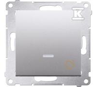 Kontakt-Simon DD1L.01/43 Interruttore elettrico Pushbutton Switch Argento - Accessorio Coltello elettrico (Pushbutton Switch, Argento, Plastica, IP20, IP44, 250 V, 10 A)