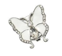 Bottone con strass a farfalla dimensionale per camicie eleganti in lega accessori alla moda per riunioni di lavoro accessori in lega, One Size, come descritto, come descritto