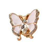 Bottone con strass a farfalla dimensionale per camicie eleganti in lega accessori alla moda per riunioni di lavoro accessori in lega, One Size, come descritto, come descritto