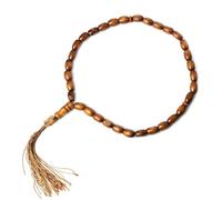 Bottone Masbaha 33 perline in autentico legno indonesiano alla moda, accessorio alla moda per preghiera musulmana e guida spirituale boschi indonesiani, Misura unica, come descritto