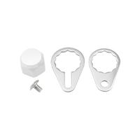 Bottone Mulinelli Maniglia Vite Tappi Dado Mulinelli Da Pesca Coperture Dado a Vite e Piastra per Baitcasting Maniglia di Pesca Durevole Sinistra Destra Blocco Piastra Set