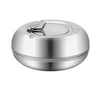 Bottone Posacenere in acciaio inox con coperchio rimovibile per sigarette da esterno, per casa, camera da letto, decorazione da tavolo, posacenere esterno con coperchio per patio decorativo