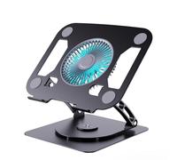 Bottone Supporto per laptop con ventola di raffreddamento a tre velocità e luce blu per laptop e tablet fino a 15,9 pollici ventola di raffreddamento