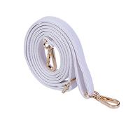 Bottone Tracolla di ricambio in pelle PU con ganci, borsa da 140 cm, tracolla larga per pelle sintetica in poliuretano, ricambio per borse a tracolla, bianco, gold button