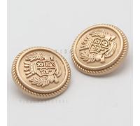 bottoni， 10 Pcs British College Style Metal Buttons for Clothing Coat Uniform Classical Crown Decorations(23mm)