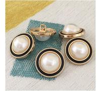 bottoni， 10 Pcs Clothing Luxury Pearl Button Sewing Material Accessories Fashion Buttons(Onecolor,25mm)