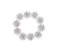 Bottoni 10 pezzi bottoni a fondo piatto placcatura fibbia in perla abbigliamento cucito strass fai da te decorazione forcina accessorio(Rhinestone -Silver)